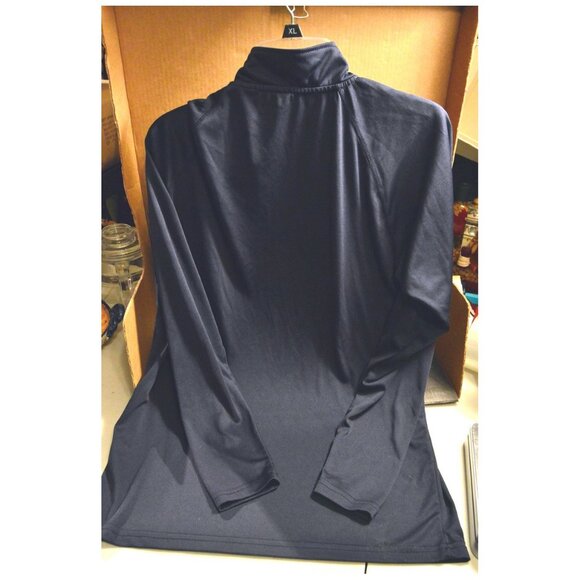 Houston Texans Men's Sz M Long Sleeve Collared Polo Shirt Navy Blue Zipper Neck - Picture 4 of 4